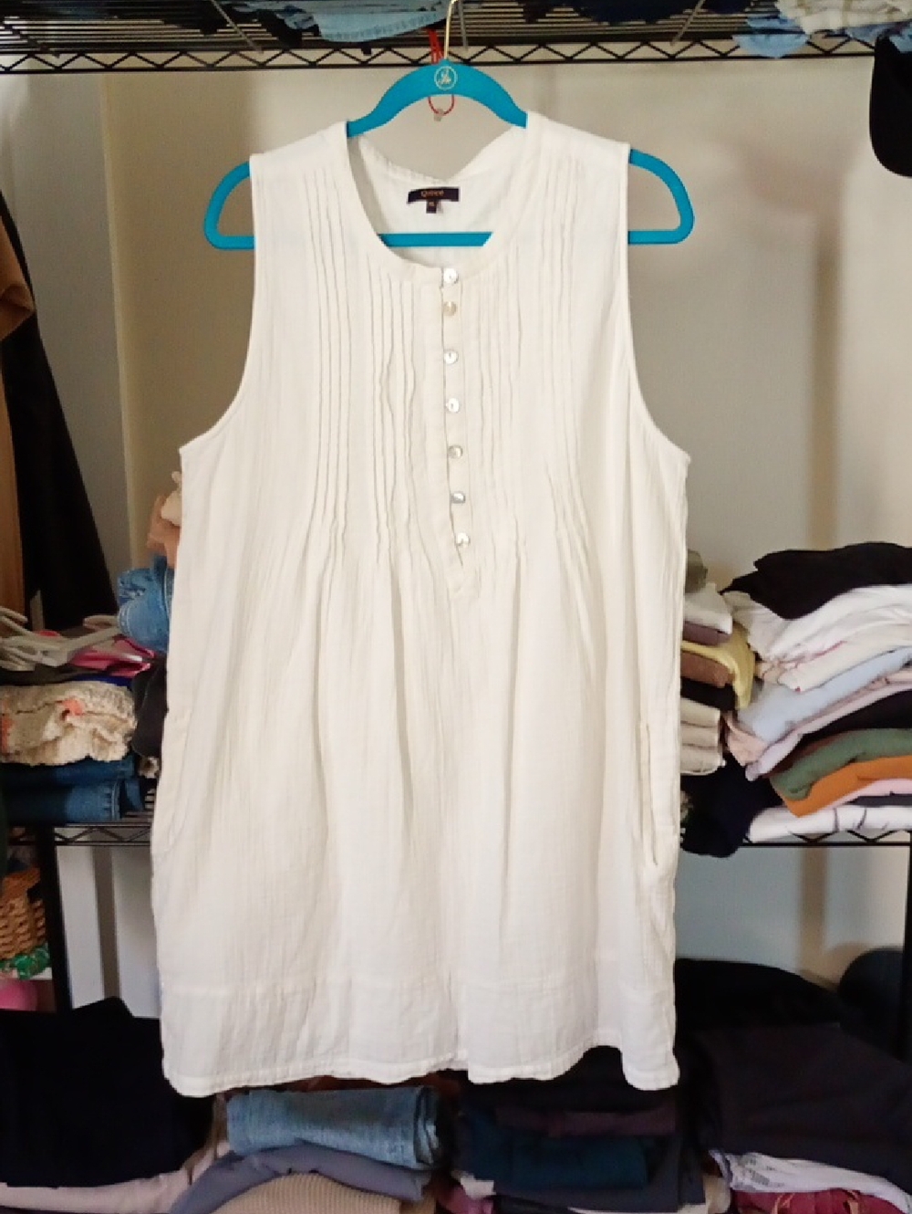Quince White Xl Dress Organic Cotton